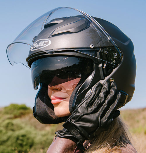 hjc cl-jet helmet FG-Jet Open Face Motorcycle Aerodynamic shell with large eyeport opening for greater visibility HJ F31 HJC HELMETS US